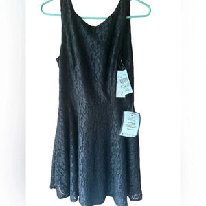 NWT Macys Speechless Size 11 Black Lined Sequined Dress